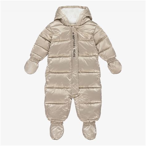 michael kors snowsuit baby|Metallic Logo Snowsuit .